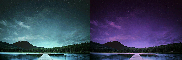 night scene, landscape, starry night, lightX App