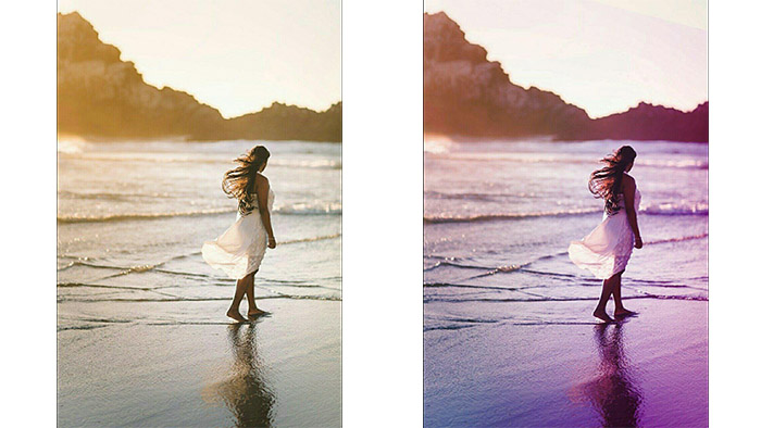 beach photo, girl photo, photo filters for mobile