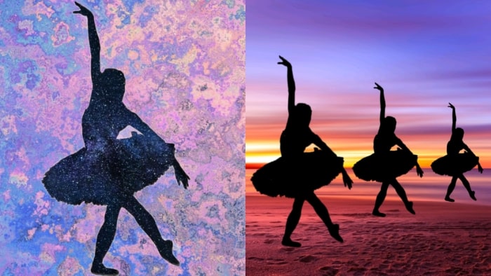 dancer girl, girl dancing, silhouette image maker app, LightX app, convert photo to silhouette
