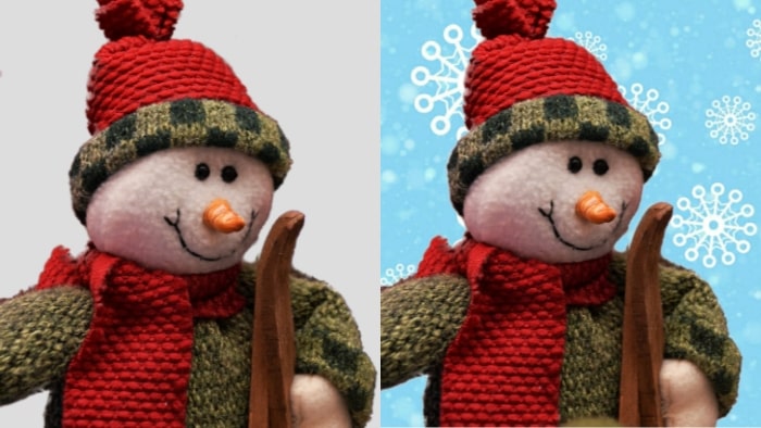 christmas, snow man, mobile photo editor