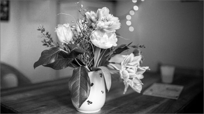 black and white flower vase, flower vase