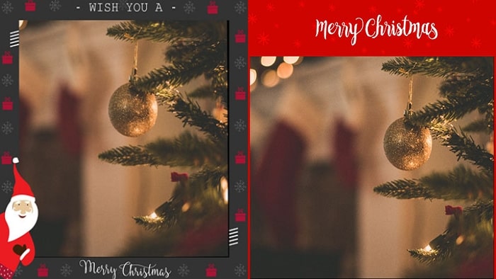 free Christmas photo frames, LightX photo editing app, Christmas lights, santa claus