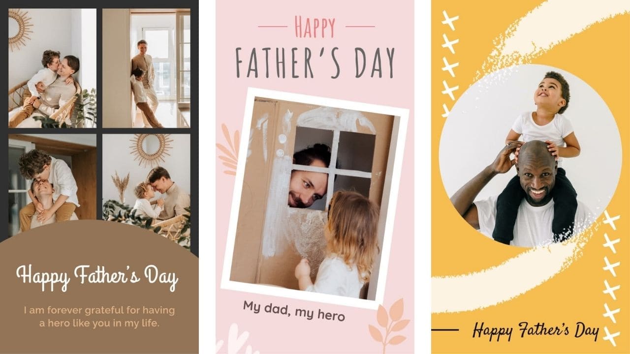 blank instagram post templates, editable instagram post template, happy fathers day messages, father's day promotion ideas