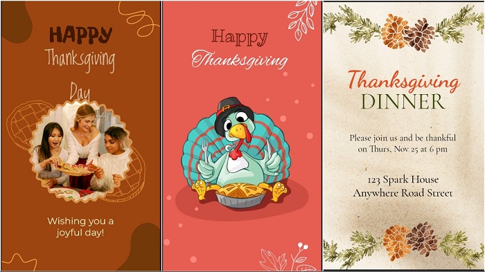 thanksgiving templates, editable templates, design templates, social media templates, instagram post templates