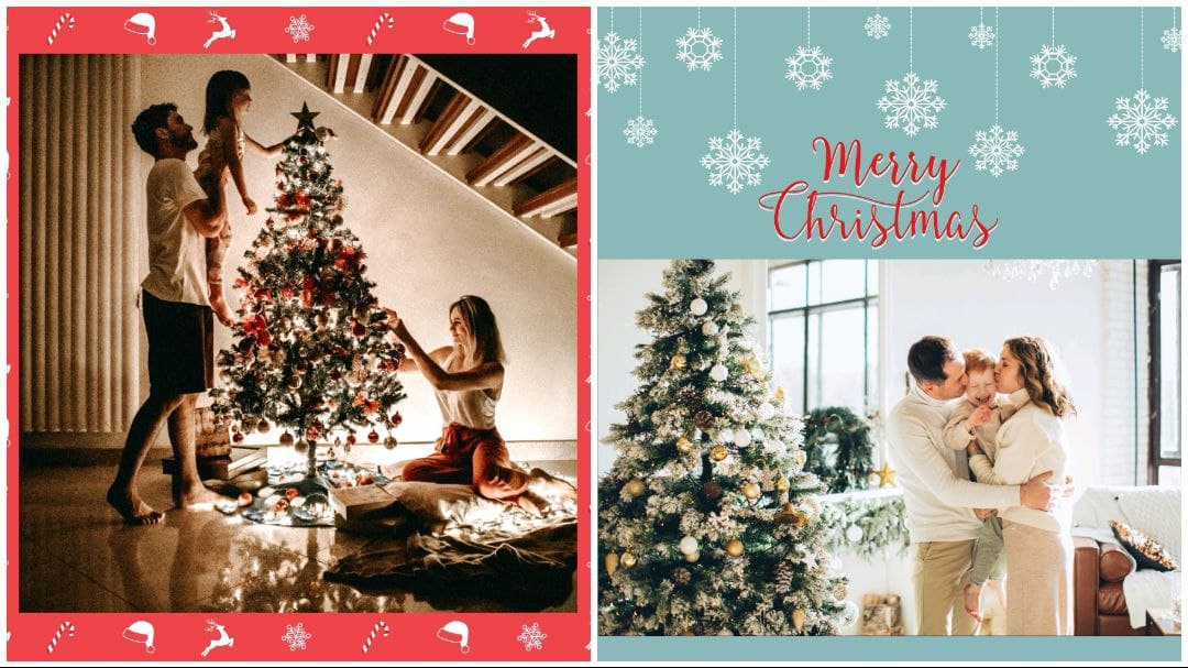 Christmas Frames, Photo Collage, Christmas Photo Maker - LightX