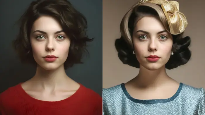 The before and after effect of applying the AI Retro filter that gives a rather vintage look associated with classical pictures.