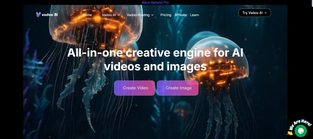 A screenshot of Voodo AI homepage