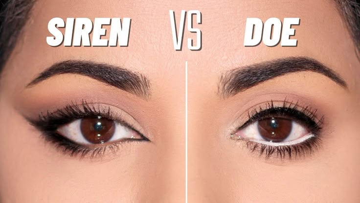 Comparison image of siren eyes Vs Doe eyes.