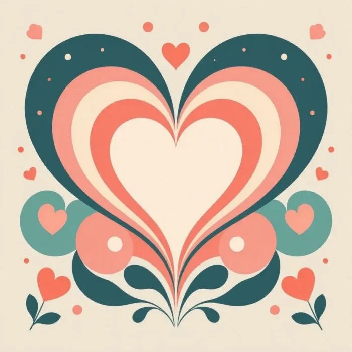 Small heart outline minimal t-shirt design.