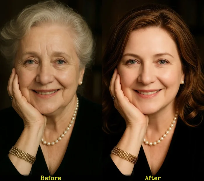 Younger version of mom with realistic age reversal