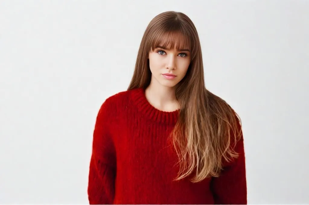 Person with same hairstyle, added bangs only