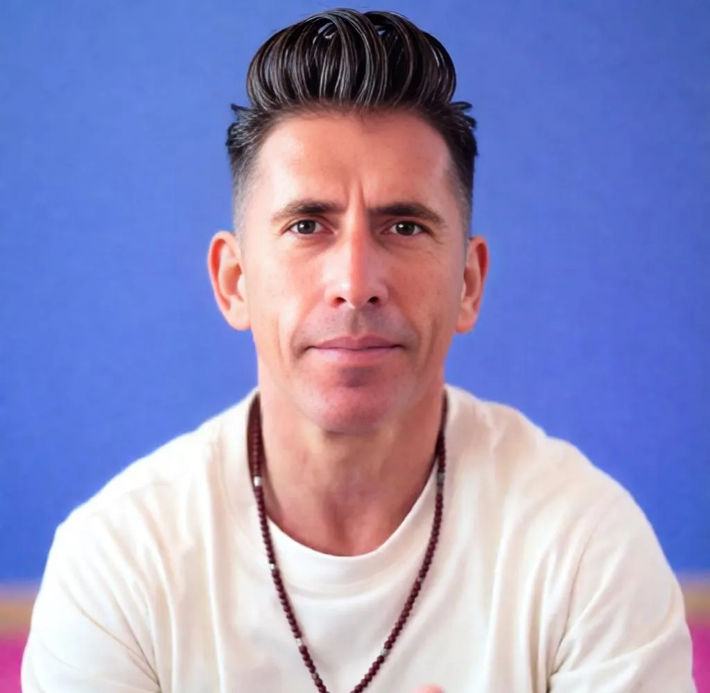 Man with modern quiff, volume at front