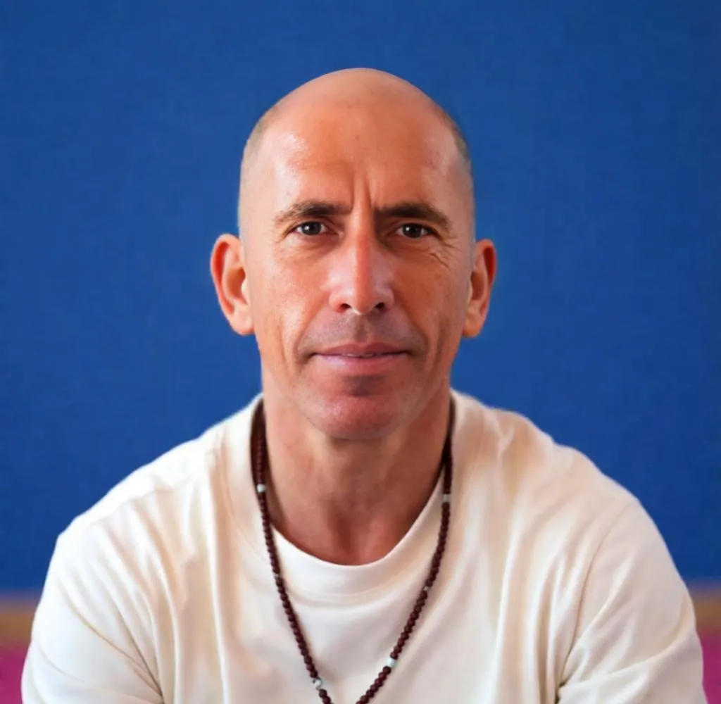 Man with fully shaved bald head