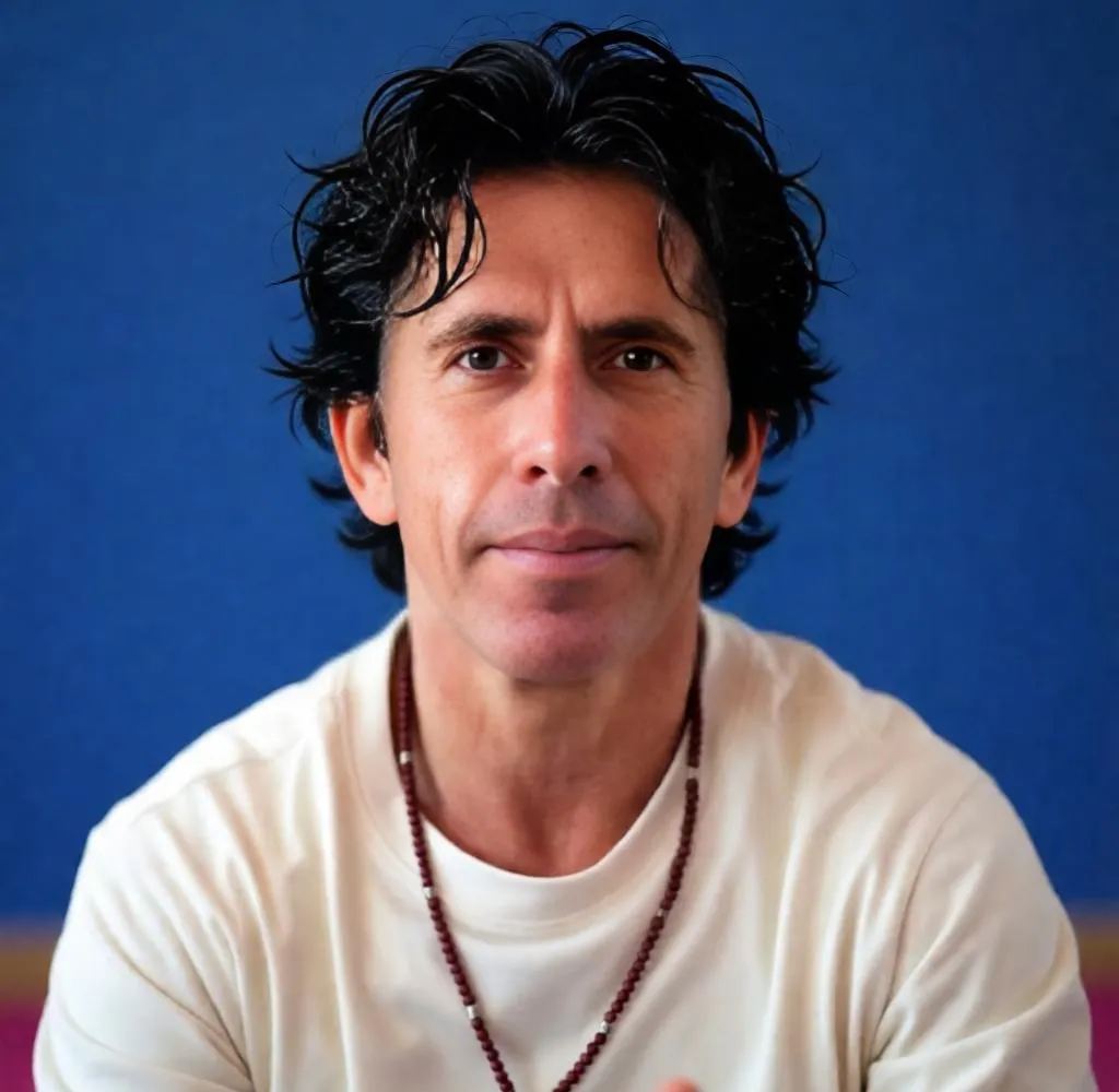 Man with messy natural black hair