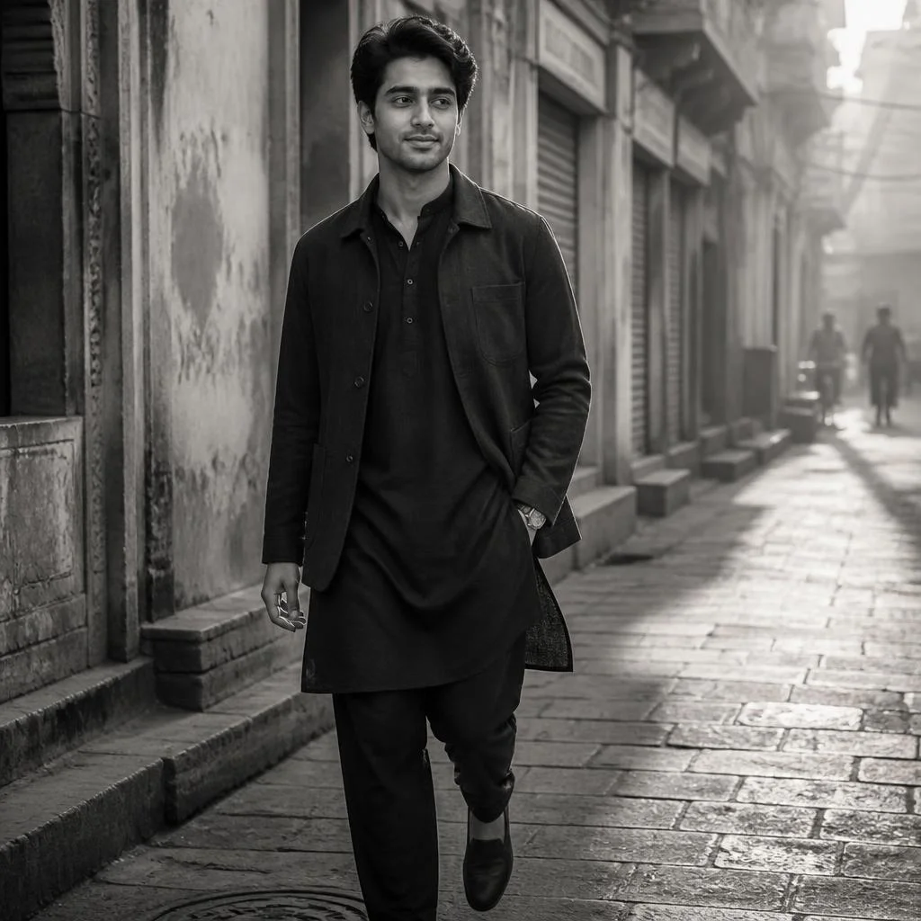 Indian Street/Kurta + Jacket (Male)