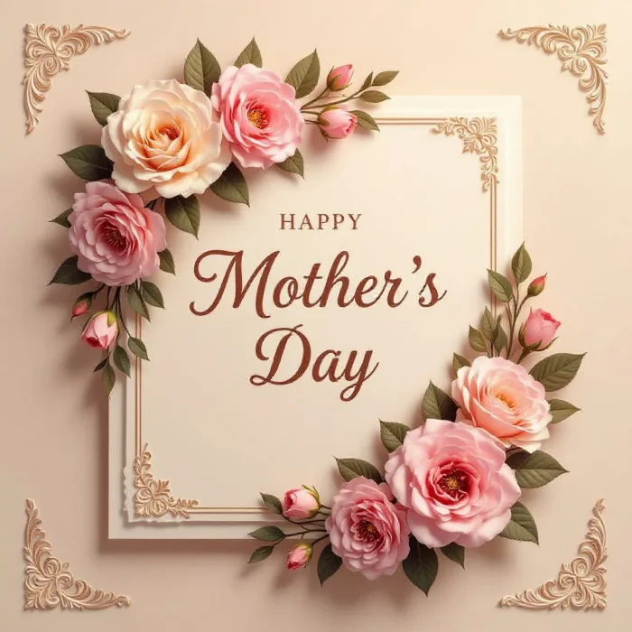 Elegant floral Mother’s Day greeting card design