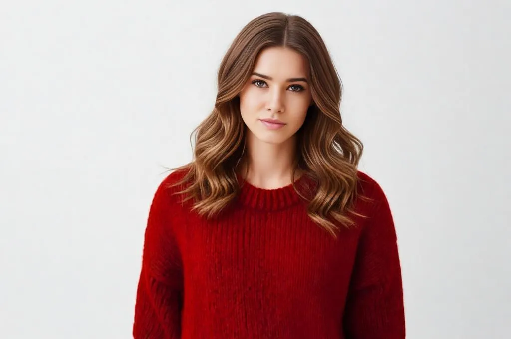 Person with shoulder-length layered hair, soft waves