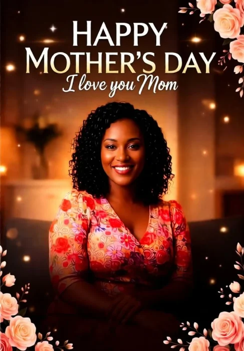 Mother’s Day social media poster with floral elements.