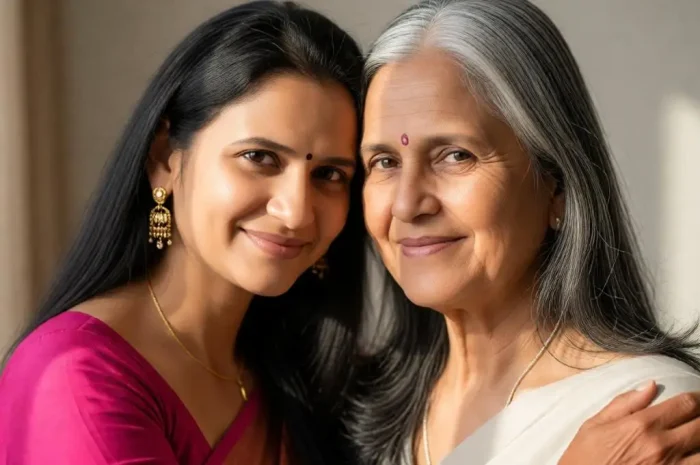 Emotional close-up of mother and daughter hugging warmly.
