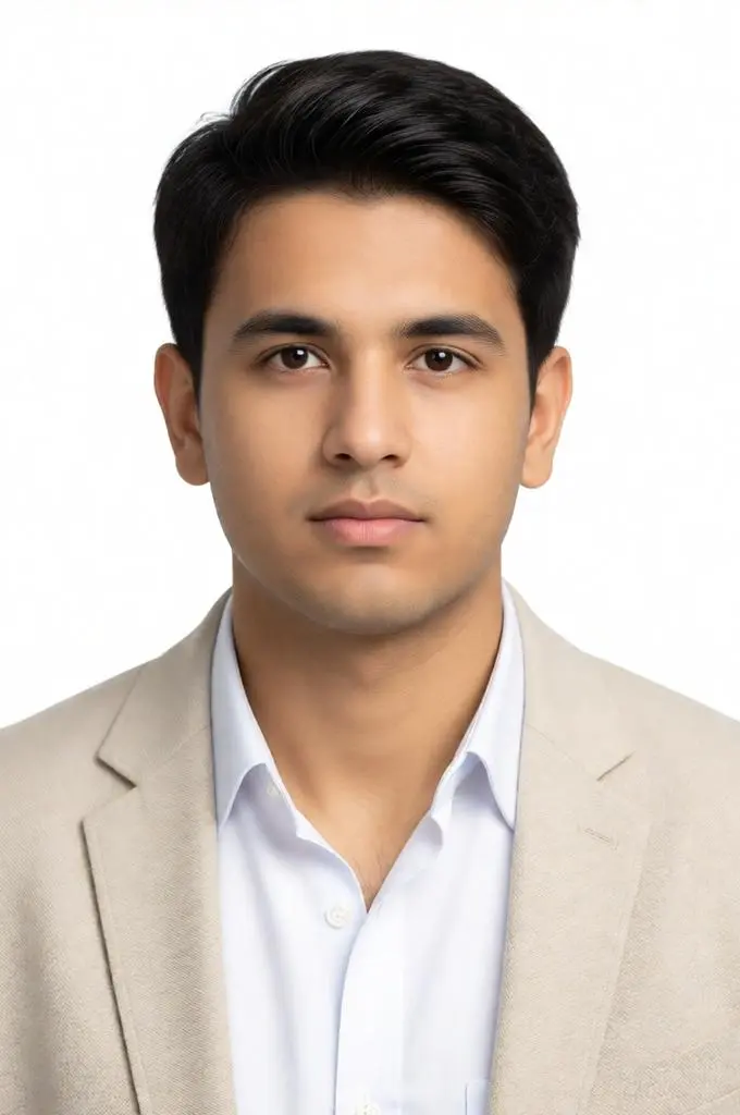 Canadian passport photo of an adult person with a neutral expression and plain white background in official biometric style.