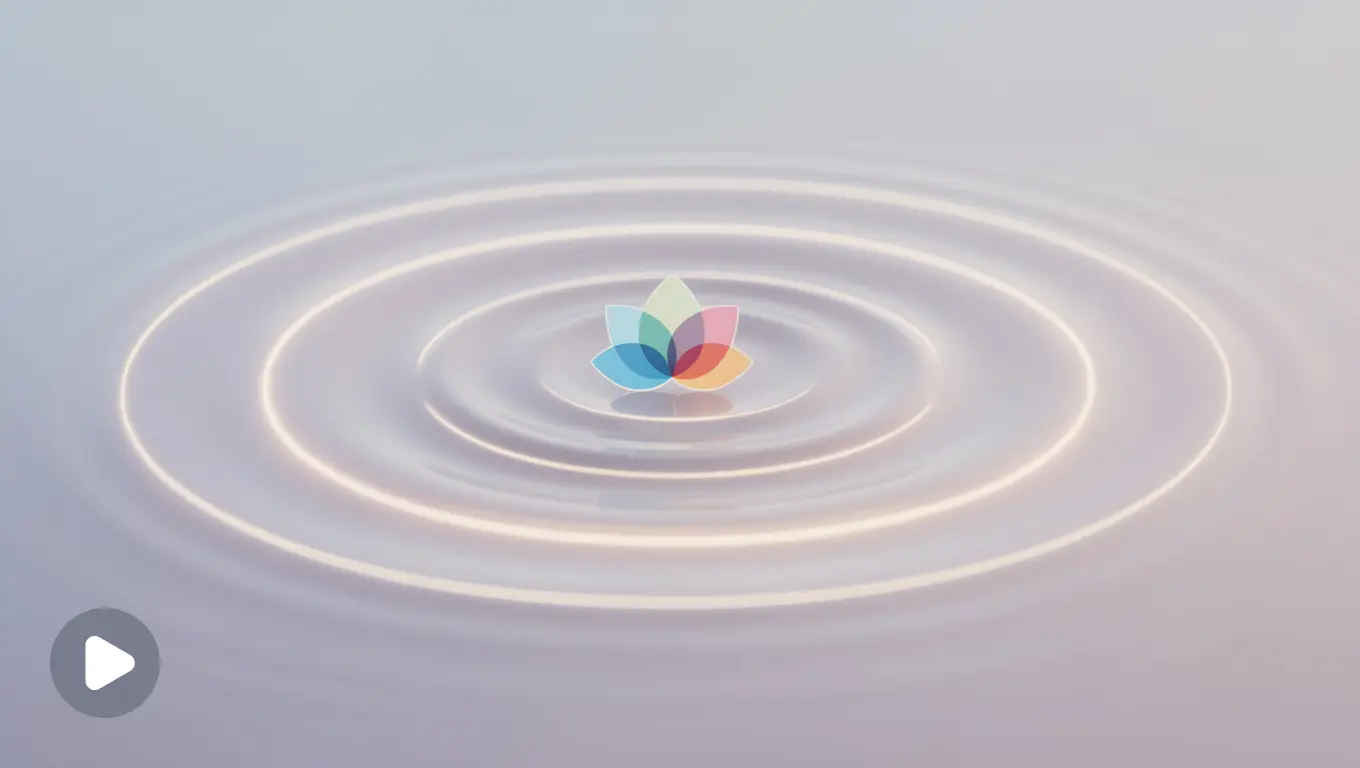 A gentle ripple of light expands outward from the center of the logo.