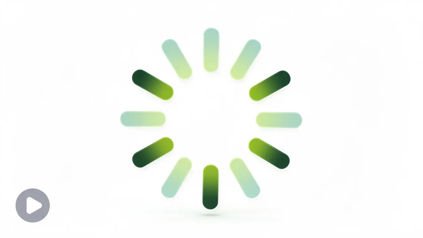 A pulsing loading dot smoothly transforms into the complete logo.