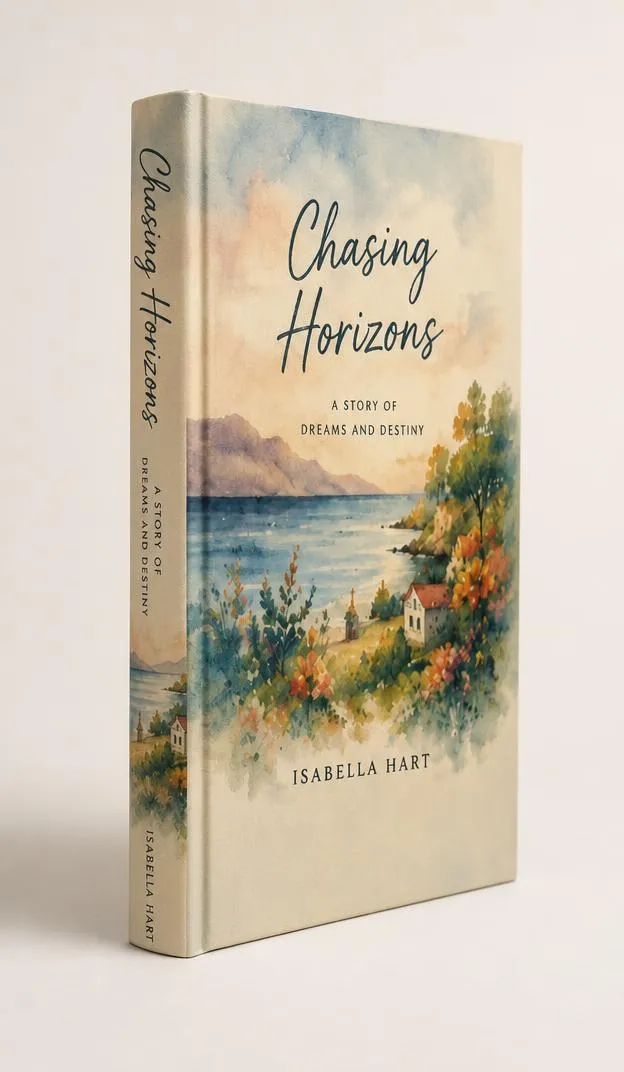 Hardcover book positioned at an angle to prominently show the spine and part of the front cover. 