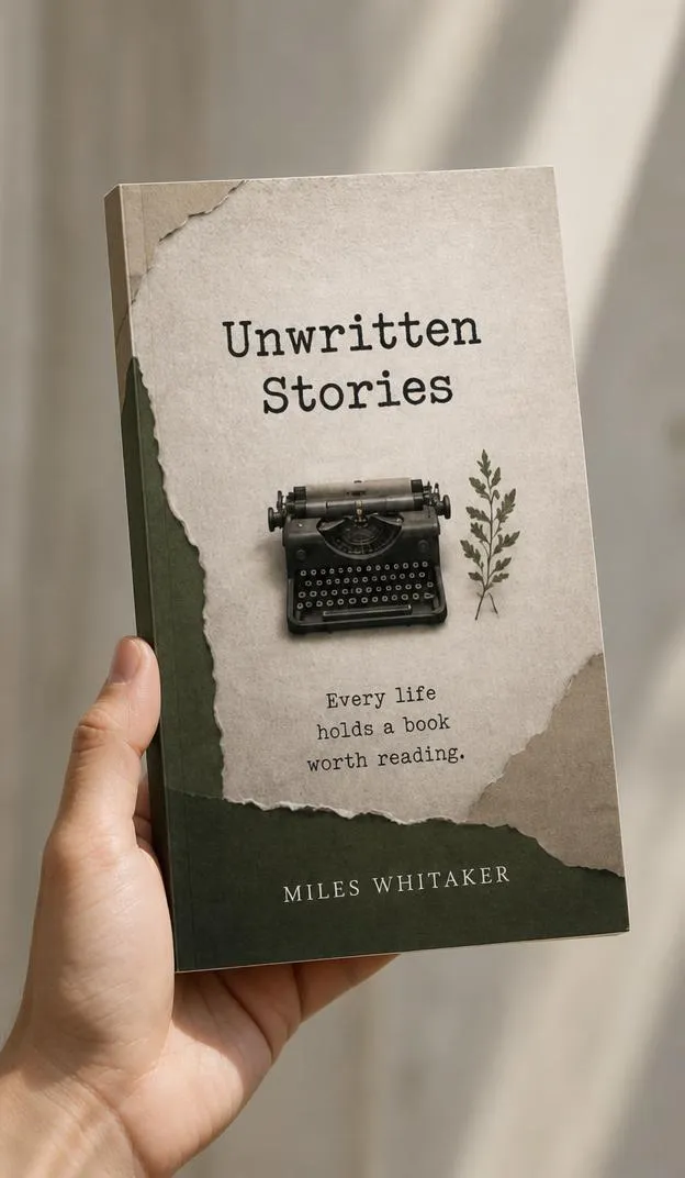One hand holding a paperback book upright with the complete front cover visible.