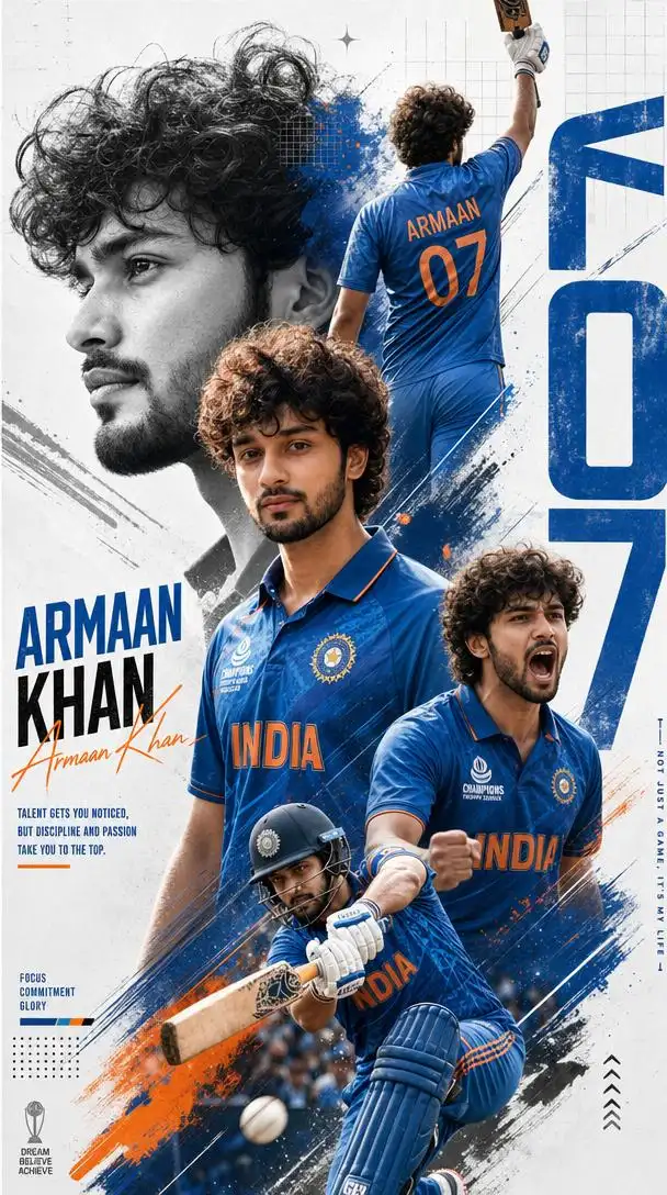 Dynamic cricket collage with multiple action and celebration poses.