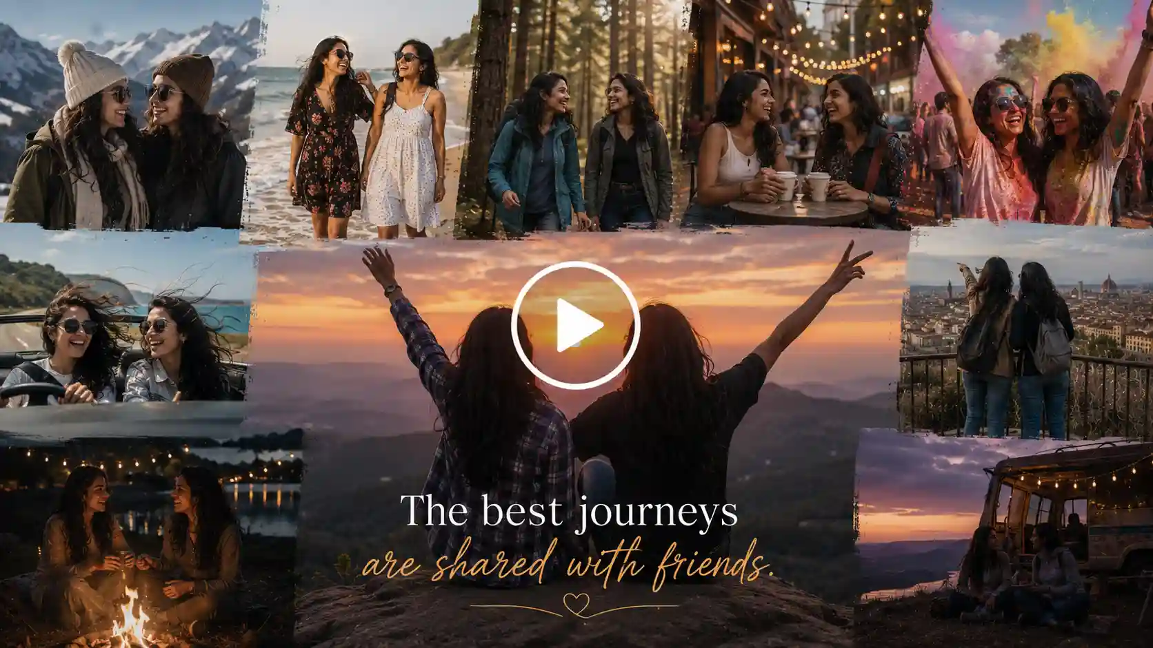 Two women creating unforgettable memories during scenic travels.