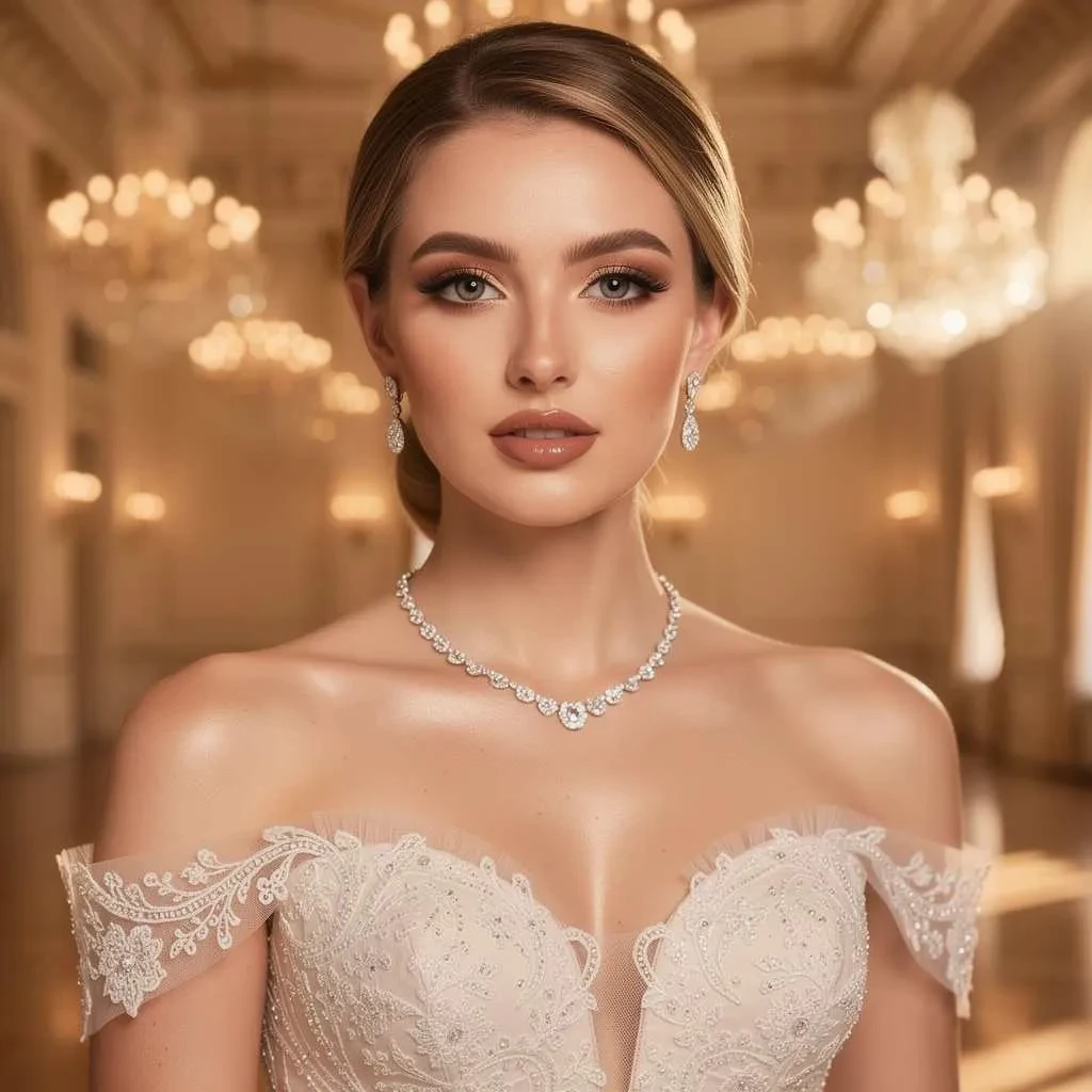 Luxury bridal editorial with couture wedding styling.