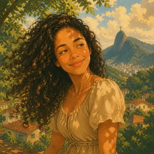 A girl dwaing image in ghibli look