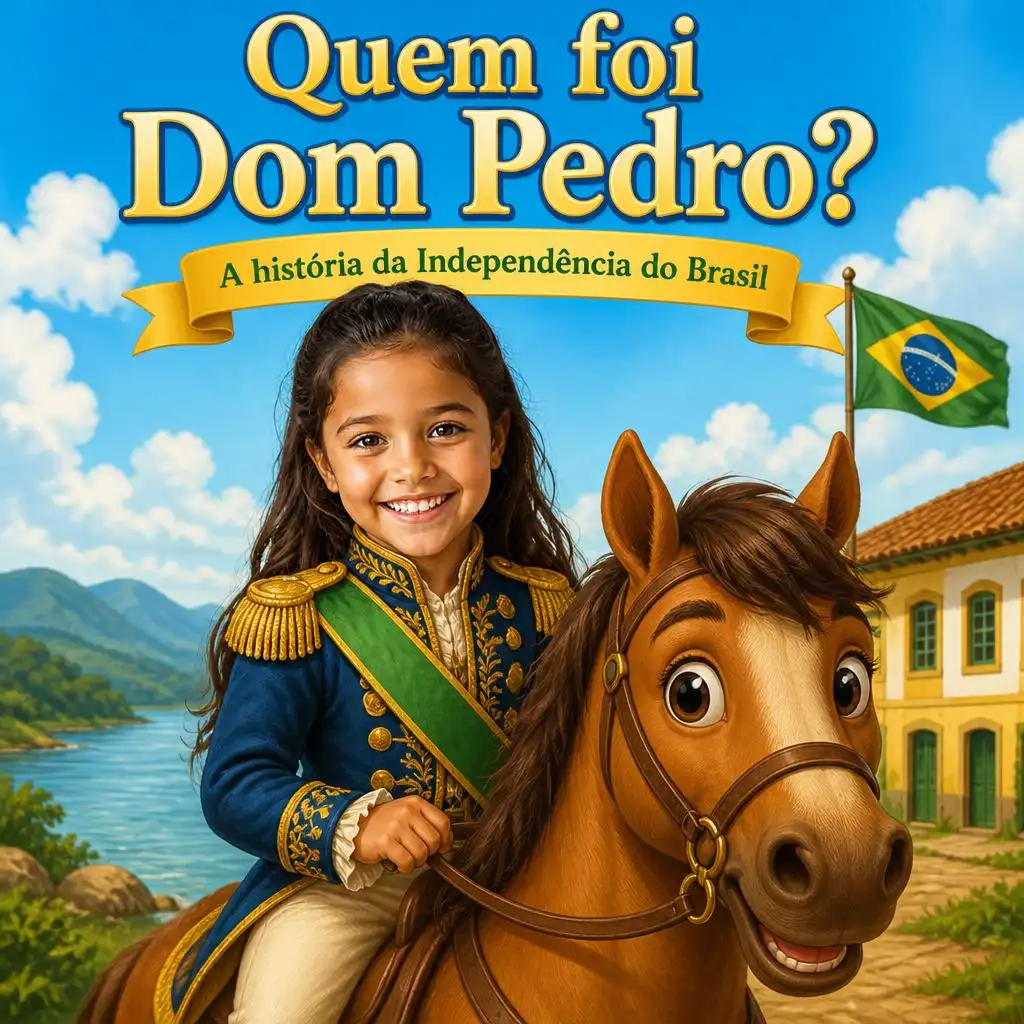 Ilustração de Dom Pedro I em homenagem à Independência do Brasil