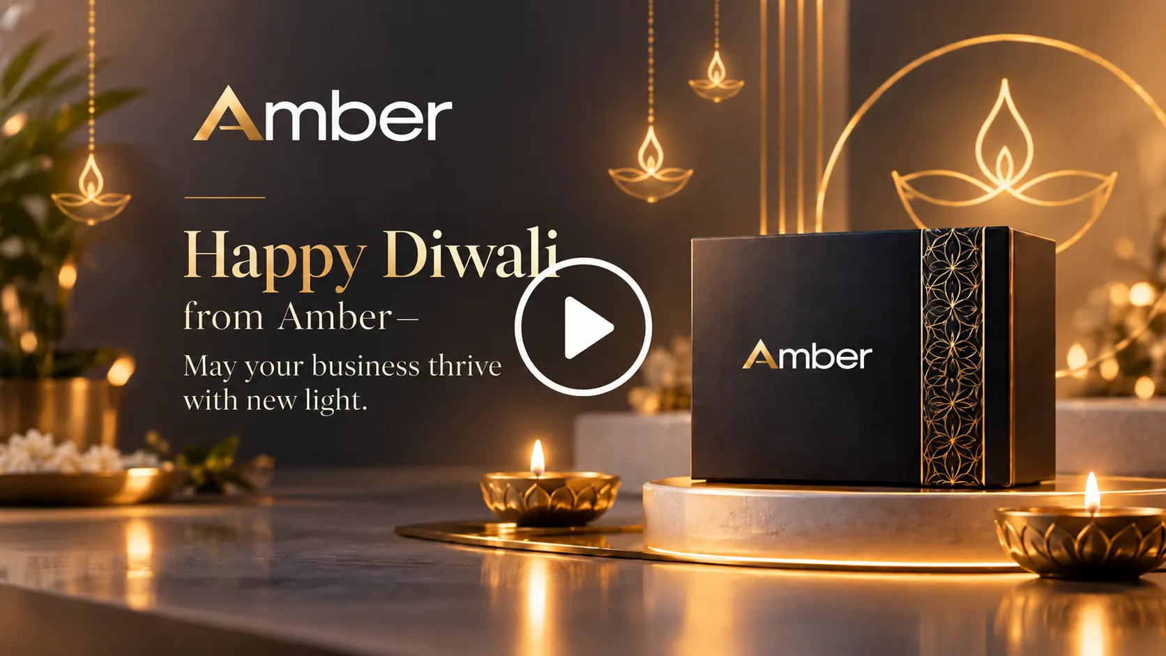A brand wishing its clients a Happy Diwali.